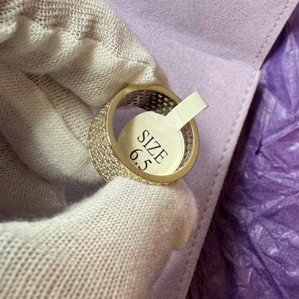 Melinda Maria Gold Pave Ring - Picture 9 of 13